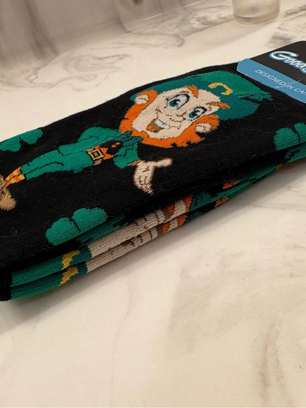 Leprechaun Good Luck Crew Socks 🍀 NWT Adult Size 7–12 | St. Patrick's Day